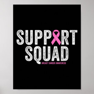 Squad Pink Warrior Breast Cancer Awareness Poster
