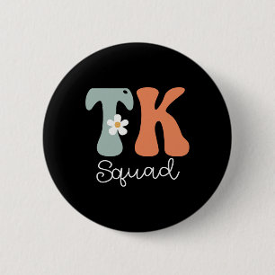 Squad Retro Groovy Vintag Happy Erster Tag von Sch Button