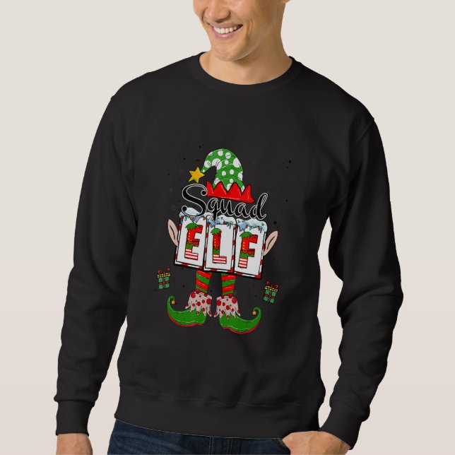 Squad Santa Elf Funny matching christmas pajama 20 Sweatshirt (Vorderseite)