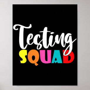 Squad-Shirt für Lehrer-Testlehrer Poster