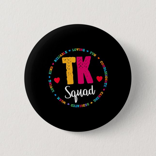 Squad T-Shirt - Übergangs-Kindergartenlehrerteam Button (Vorderseite)