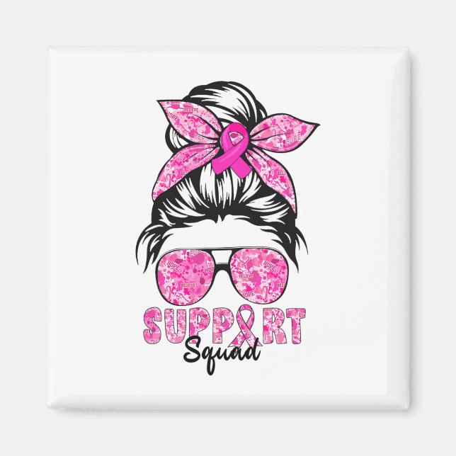 Squad Team Breast Cancer Awareness Warrior Magnet (Vorne)