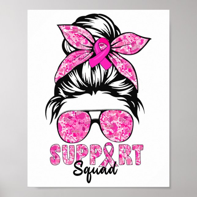 Squad Team Breast Cancer Awareness Warrior Poster (Vorne)