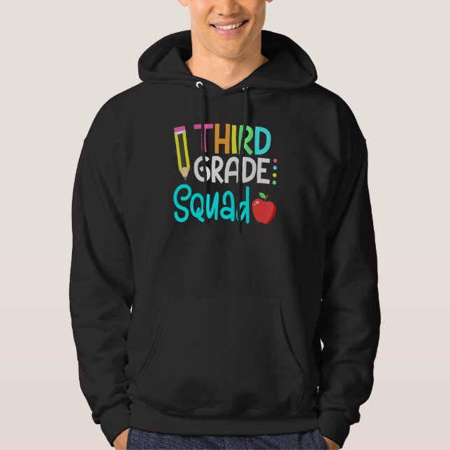 Squad Team Crew Back School Abschluss T Hoodie (Vorderseite)