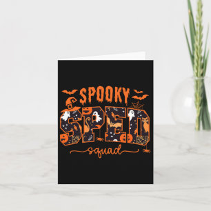 Squad Team Special Bildung Teacher Halloween Karte