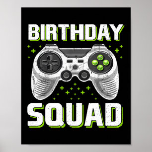 Squad Video Game Controller für Gamer Boys Girls Poster