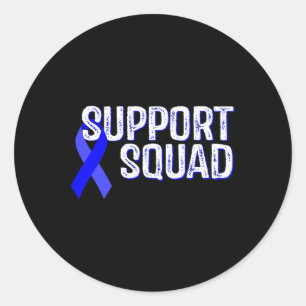 Squad Warrior Alopecia Areata Bewusstsein Runder Aufkleber