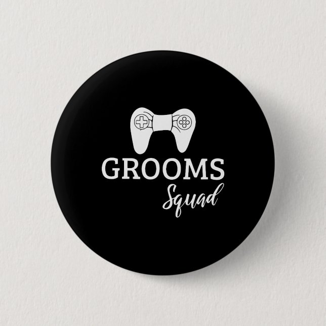 Squad Wedding Bachelor Party Wedding Party Fun Button (Vorderseite)