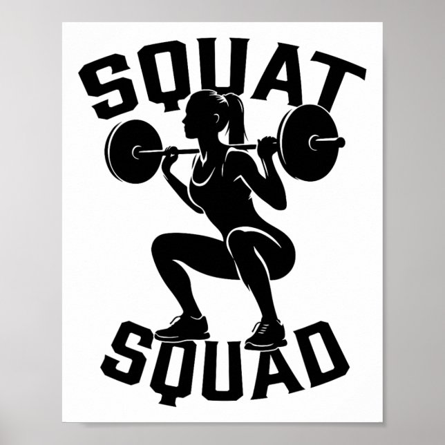Squad Workout Partner Trainer Bodybuil Poster (Vorne)