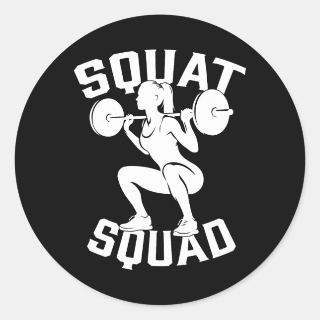 Squad Workout Partner Trainer Bodybuil Runder Aufkleber (Vorderseite)