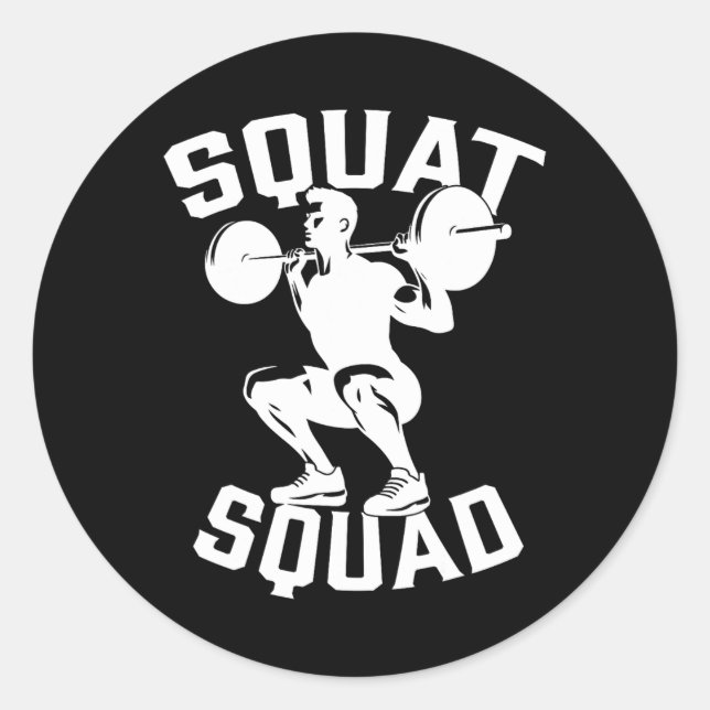 Squad Workout Partner Trainer Bodybuil Runder Aufkleber (Vorderseite)