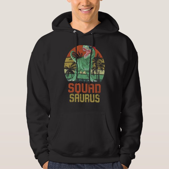 Squadsaurus Rex Dinosaurier Squad Saurus Familienm Hoodie (Vorderseite)