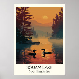 Squam Lake New Hampshire Sunset Poster