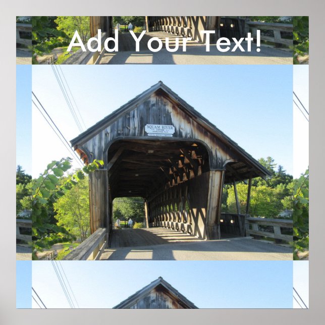 Squam River Covered Bridge Poster (Vorne)