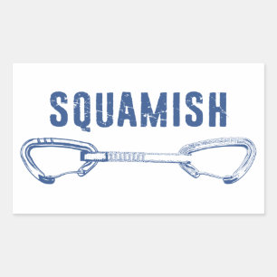 Squamish Climbing Quickziehung Rechteckiger Aufkleber