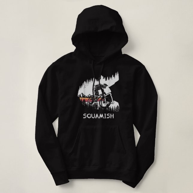 Squamish MTB Downhill Trail Biker British Columbia Hoodie (Design vorne)
