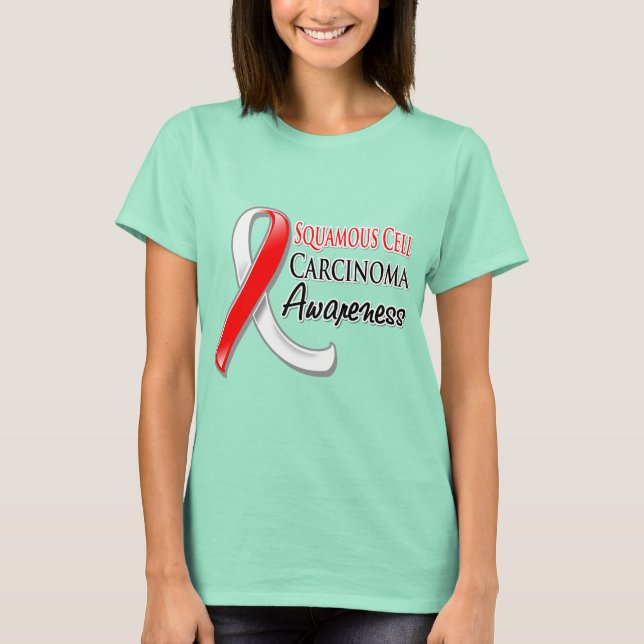 Squamous Cell Carcinoma Awareness Ribbon T-Shirt (Vorderseite)