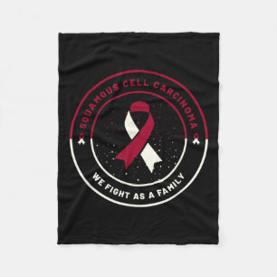 Squamous Cell Carcinoma Ribbon Awareness Family Fleecedecke
