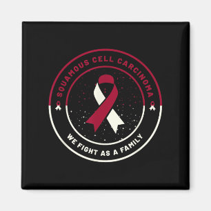 Squamous Cell Carcinoma Ribbon Awareness Family Magnet