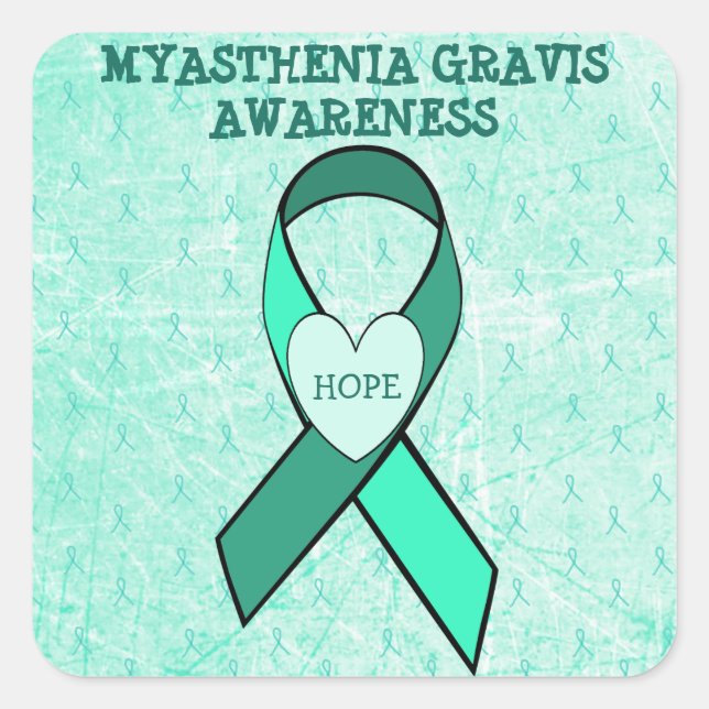 Squar SHAPED MYASTHENIA GRAVIS AWARENESS STICKER (Vorderseite)