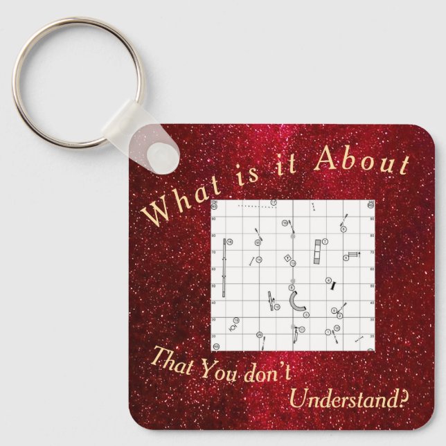 Square Agility Course Themed Keychain Schlüsselanhänger (Vorderseite)