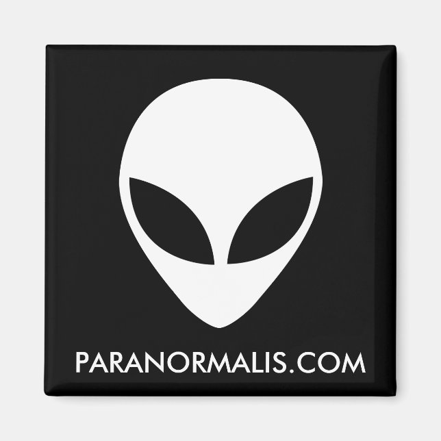 Square Alien Head Kühlschrankmagnet Magnet (Vorne)