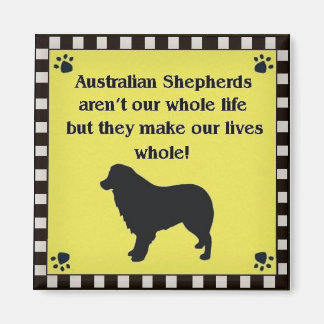 Square Aussie Magnet gelb