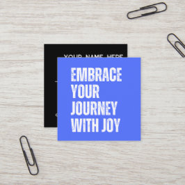 Square Biz Card - Ihre Reise mit Freude gestalten Quadratische Visitenkarte