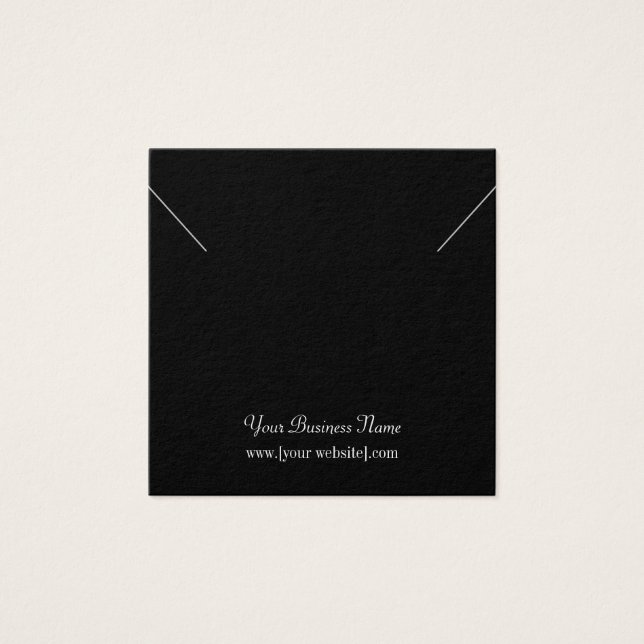 Square Black Custom Necklklore Display Card (Vorderseite)