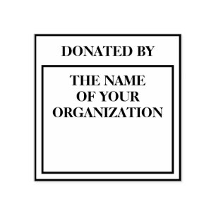 Square book doning Briefmarke Gummistempel