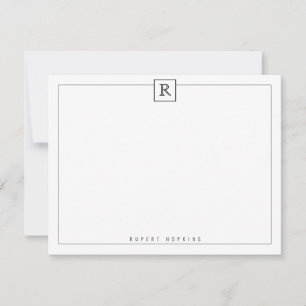 Square Border Black Note Card Mitteilungskarte