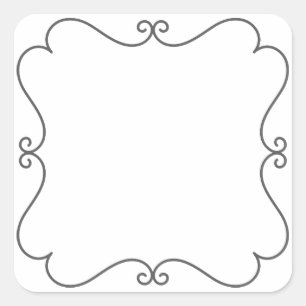 Square Border Quadratischer Aufkleber