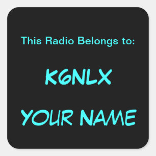 Square Call Sign Radio Sticker