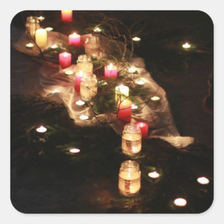 Square Candlelight Mood Sticker - Anpassbar