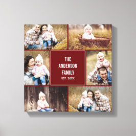Square Collage Custom Foto Wrapped Canvas Leinwanddruck