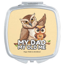 Square Compact Mirror : Mein Vater My Old Me (brau
