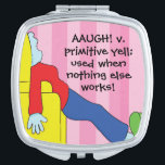Square Compact Mirror "Primitive Woman's Yell" Taschenspiegel<br><div class="desc">Handgezeichneter, lustiger Cartoon-Stil, Square Compact Mirror "Primitive Frauenhyell". Personalisieren Sie, indem Sie Text löschen und mit Ihrem eigenen ersetzen. Wählen Sie Ihren bevorzugten Schriftart Stil, Farbe und Größe Schriftart. Viel zu wählen. Danke, dass ihr angehalten und vorbeigekommen seid! Immer geschätzt! Form: Square Compact Mirror Passen Sie einen Kompaktspiegel für stilvolle...</div>