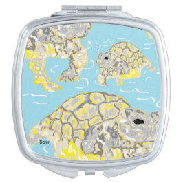 Square Compact Mirror / Sea Turtles Taschenspiegel