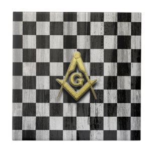 Square Compass und Schachbretts Fliese