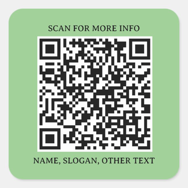 Square Connect: QR-Code-Aufkleber für Unternehmen Quadratischer Aufkleber (Vorderseite)