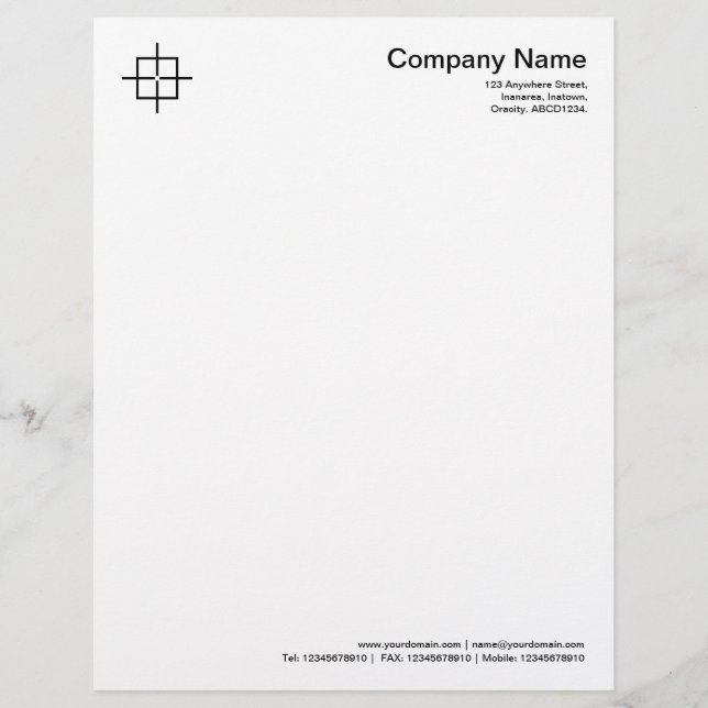 Square Crosshairs - Black Briefbogen (Vorderseite)