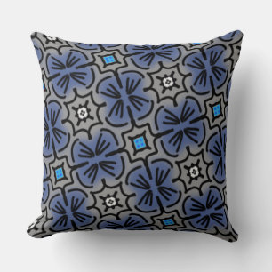 Square cushion Jimette Design Blue gray black Kissen