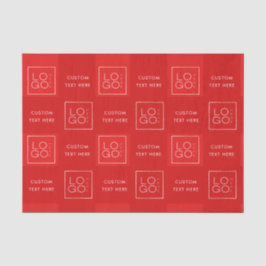 Square Custom Business Logo Valentine's Day Red Seidenpapier