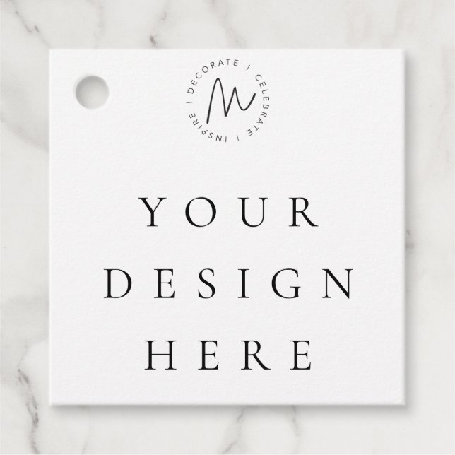 Square Custom Favor Tag Geschenkanhänger (Vorderseite)