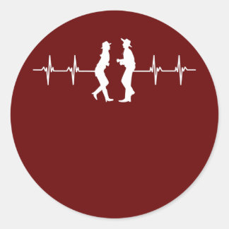 Square Dance Cowboy Western Tanzlehrer Tanz Runder Aufkleber