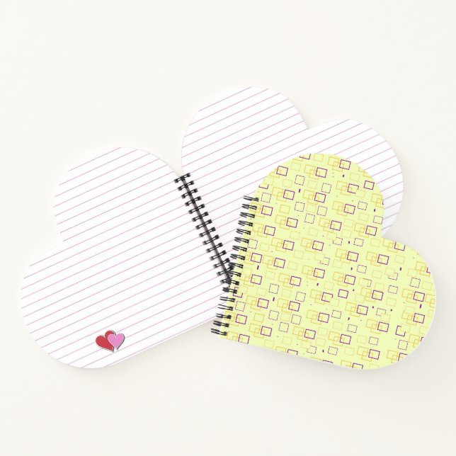 Square Dance Heart Shaped Notebook Notizbuch (Innenseite)