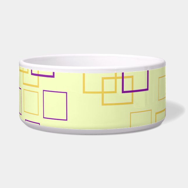 Square Dance Keramik Pet Bowl Napf (Vorderseite)