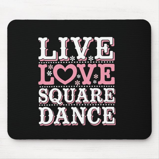 Square Dance Liebe Square Dancing Square Tanzvorfü Mousepad (Vorne)