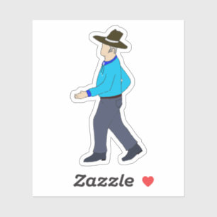 Square Dance Man Aufkleber
