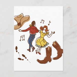 Square Dance Postkarte